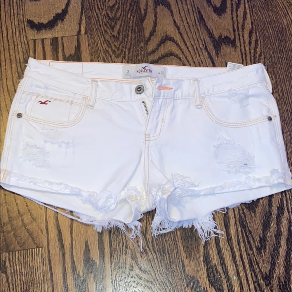 White Jean shorts